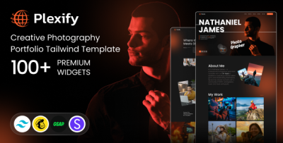 Plexify - Photographer Portfolio Tailwind CSS Template