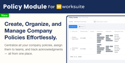 Policy Module for Worksuite