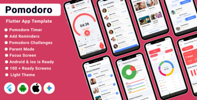 Pomodoro Timer Flutter App Template | Focus & Time Management App