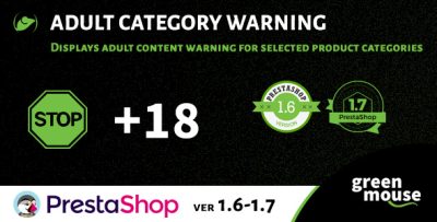 Prestashop Adult Category Warning