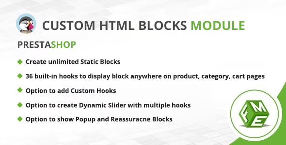 Prestashop Custom HTML Block Module Prestashop Custom HTML Block Module