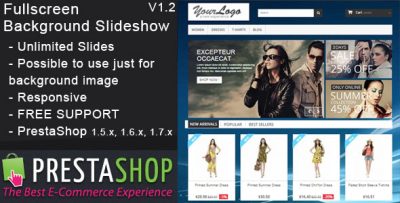 Prestashop Fullscreen Background Slideshow