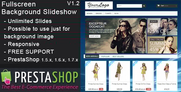 Prestashop Fullscreen Background Slideshow Prestashop Fullscreen Background Slideshow