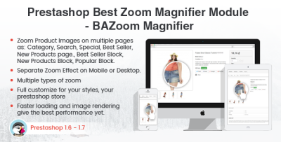 Prestashop Magic Zoom Magnifier Effect Plus Module - Prestips