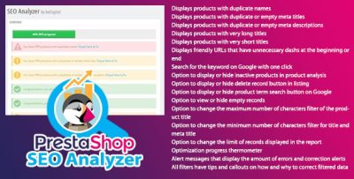 Prestashop SEO Analyzer
