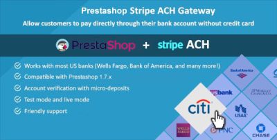Prestashop Stripe ACH Gateway