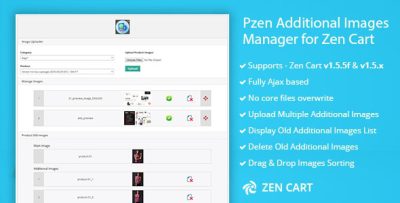 Pzen Additional Product Images Manager for Zen Cart
