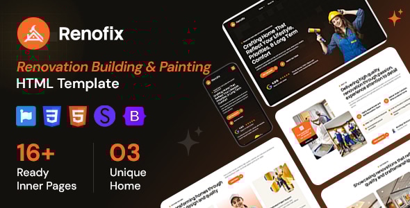 Renofix - Renovation Building & Painting HTML Template Renofix - Renovation Building & Painting HTML Template