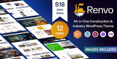 Renvo - Construction, Factory & Industry WordPress Theme