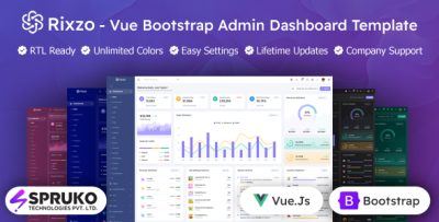 Rixzo - Bootstrap Vue Admin Dashboard Template