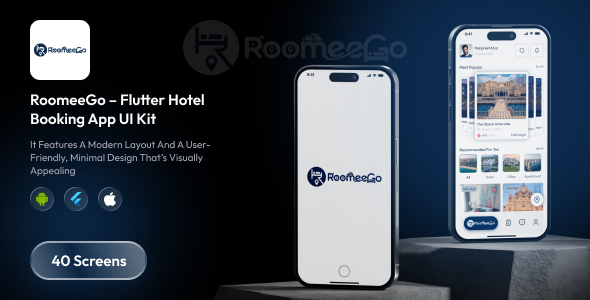 RoomeeGo – Hotel, Villa & Apartment Booking Flutter UI Kit (Modern & Minimal, 40 Screens) RoomeeGo – Hotel, Villa & Apartment Booking Flutter UI Kit (Modern & Minimal, 40 Screens)