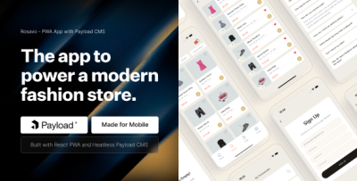 Rosavo – PWA App with Payload CMS