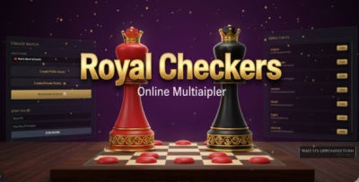 Royal Checkers Online Multiplayer HTML5 Game