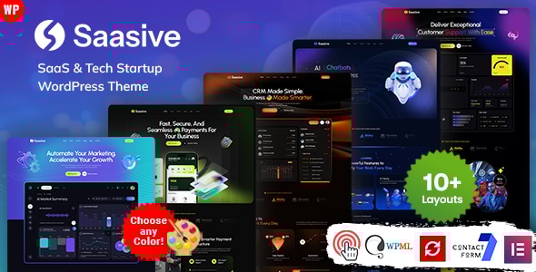 Saasive - SaaS & Tech Startup WordPress Theme Saasive - SaaS & Tech Startup WordPress Theme