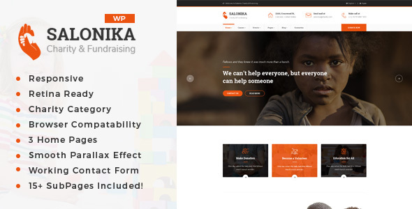 Salonika - Charity/Fundraising WordPress Theme Salonika - Charity/Fundraising WordPress Theme