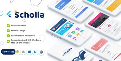 Scholla - Complete School Management UI Kit (Flutter + Web + Desktop)