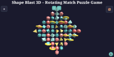 Shape Blast 3D - Rotating Match HTML5 Puzzle Game