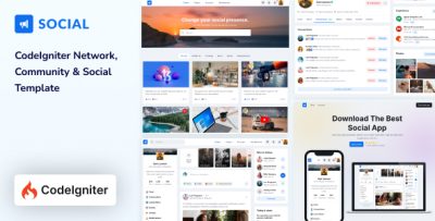Social - CodeIgniter Network & Community Template