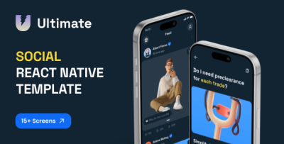Social UI Pack - Dark Mode Screens for React Native (CLI + Expo)