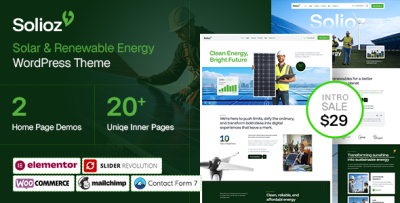 Solioz - Renewable Energy WordPress Theme