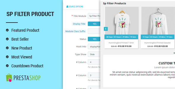 SP Filter Product - Advanced Filters PrestaShop 1.7 Module SP Filter Product - Advanced Filters PrestaShop 1.7 Module
