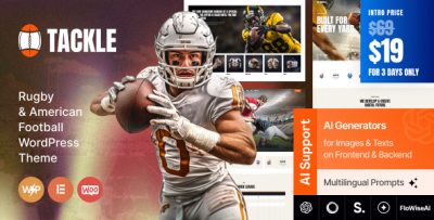 Tackle - Rugby & American Football WordPress Theme