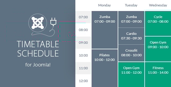 Timetable Schedule for Joomla Timetable Schedule for Joomla