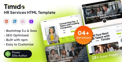 Timido – HR Services and Recruitment HTML Template