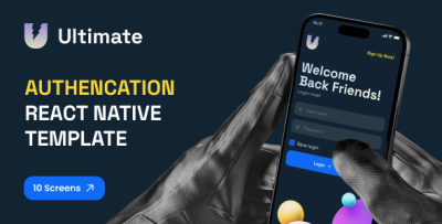 Ultimate Authentication - 10+ Dark Mode Screens for React Native (CLI & Expo)