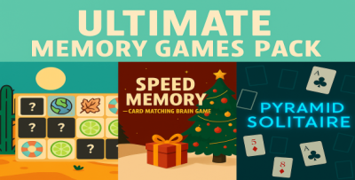 Ultimate Memory Games Pack – 3 Premium HTML5 Puzzle Games