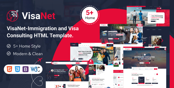 VisaNet - Immigration and Visa Consulting HTML Template VisaNet - Immigration and Visa Consulting HTML Template