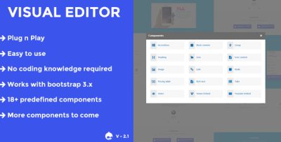 Visual editor - A drupal 8.x/9.x page/block builder