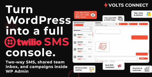 Volts Connect – Twilio SMS Inbox & Campaigns for WordPress Volts Connect – Twilio SMS Inbox & Campaigns for WordPress