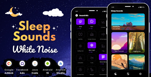 White Noise Sleep Sounds with AdMob Facebook Ads Android White Noise Sleep Sounds with AdMob Facebook Ads Android