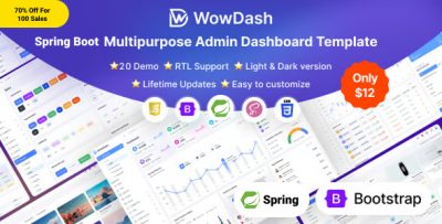 WowDash – Spring Boot Admin Dashboard Template