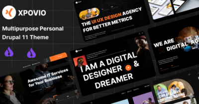 Xpovio - Creative Agency & Portfolio Drupal 11 Theme