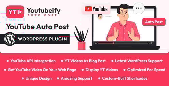 Youtubeify - YouTube Auto Post WordPress Plugin Youtubeify - YouTube Auto Post WordPress Plugin