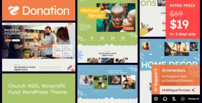 Donation - Church NGO, Nonprofit Fund WordPress Theme