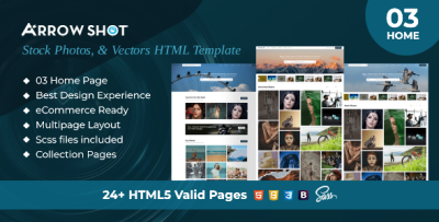 Arrowshot Stock Photos, & Vectors HTML Template