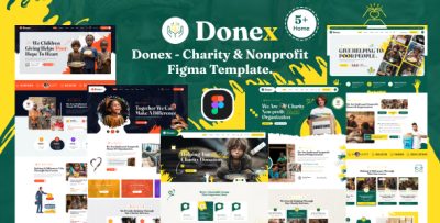 Donex - Charity & Nonprofit Figma Template.