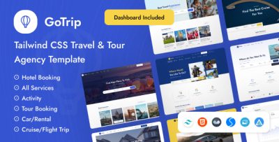 GoTrip - Tailwind CSS Travel & Tour Agency Template