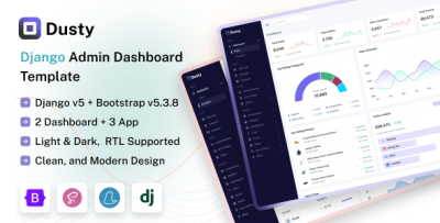 Dusty - HTML & Django 5 Admin & Dashboard Template