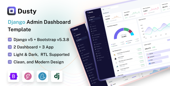 Dusty - HTML & Django 5 Admin & Dashboard Template Dusty - HTML & Django 5 Admin & Dashboard Template