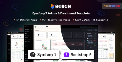 Boron - Symfony 7 Admin & Dashboard Template