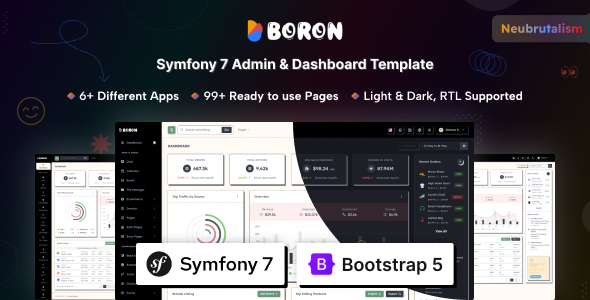 Boron - Symfony 7 Admin & Dashboard Template Boron - Symfony 7 Admin & Dashboard Template