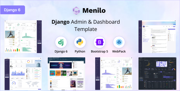 Menilo - Django 6 Admin Dashboard Template Menilo - Django 6 Admin Dashboard Template