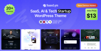 Saaslyn - Saas, AI & Tech Startup WordPress Theme