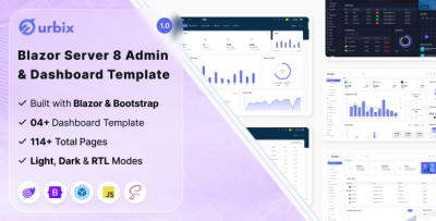Urbix - Blazor Admin & Dashboard Template
