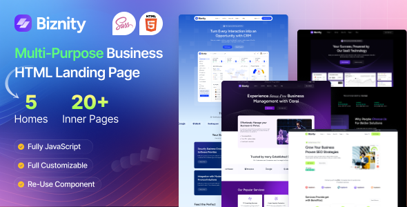 Biznity – Multipurpose Business HTML Template Biznity – Multipurpose Business HTML Template