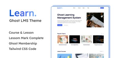Learn - Ghost LMS Theme for Courses and Blog